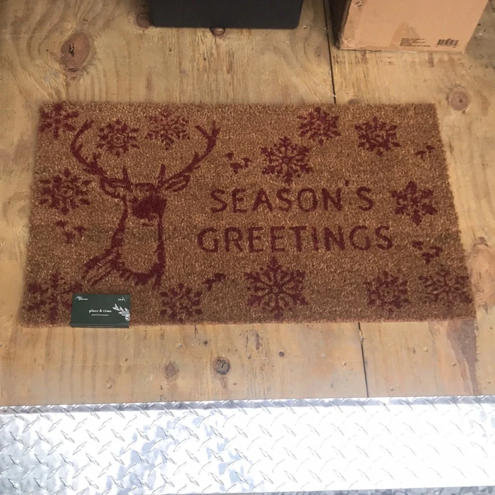 Brand new Place& Time Season’s Greeetings Floor mat